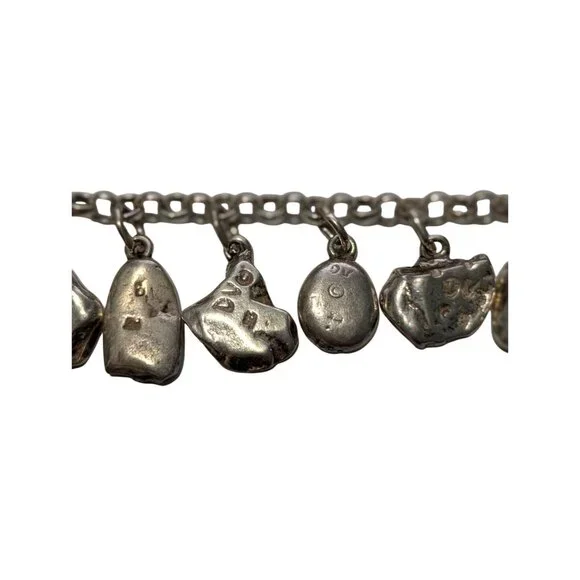 Sterling Silver Charm Bracelet 16 Inspirational Charms Lobster Clasp Size 7 - Picture 4 of 16